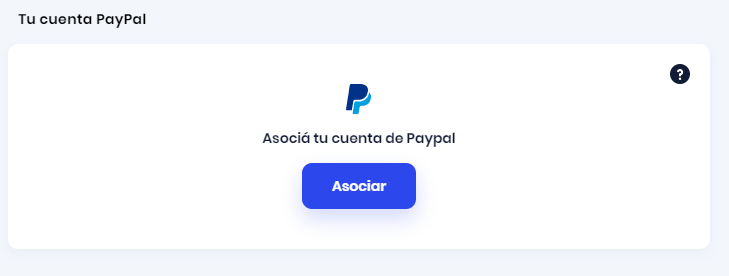 Asociar tu cuenta de Paypal